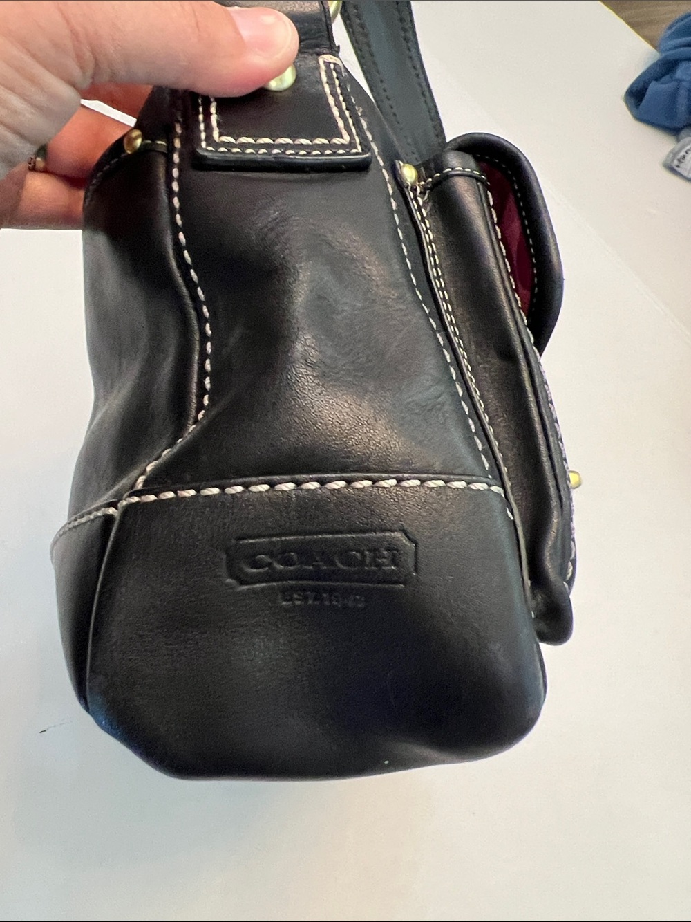 COACH LEGACY 65th ANNIVERSARY BLACK DOUBLE TURNLOCK F12868 Y2K SHOULDER BAG - Picture 4 of 16